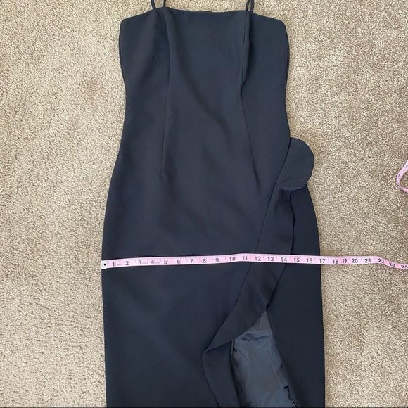 Bardot Carmelle Ruffle Midi Dress Black XS - Picture 11 of 12